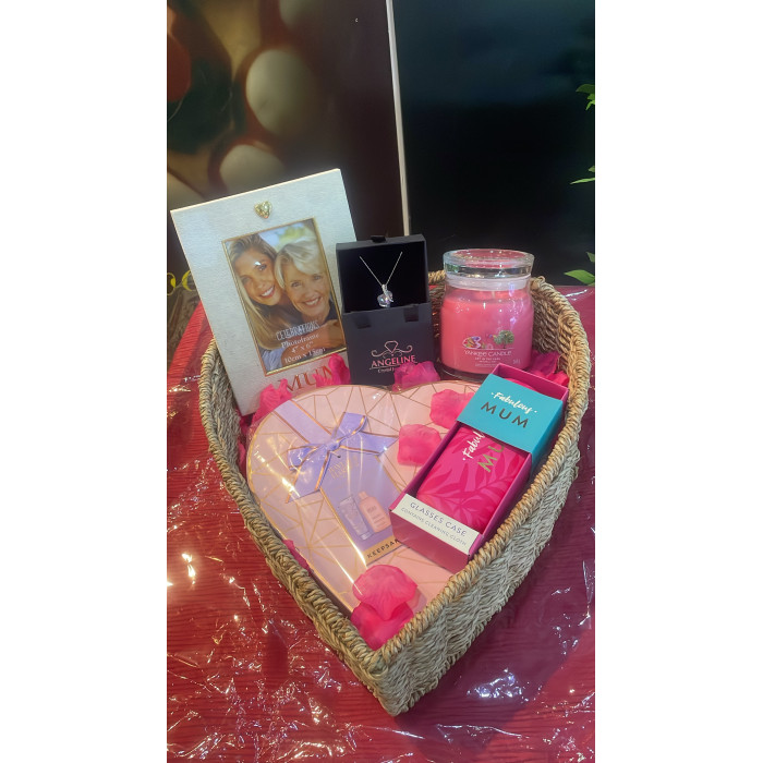 Mother's Day - heart shape gift basket