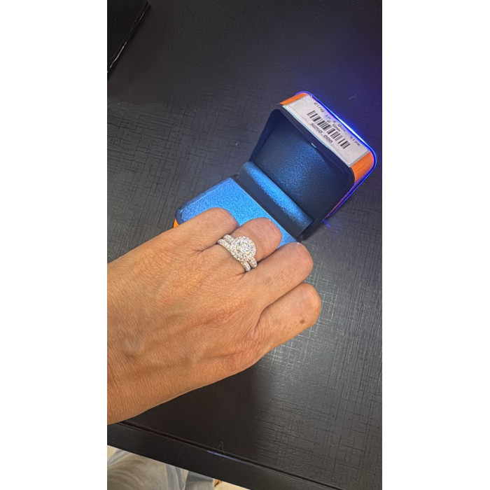 Moissanite proposal Double Ring in a Box 