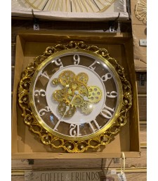 White & Gold Wall Clock