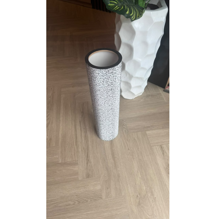 Wooden Vase with Print