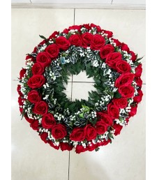 Red Roses wreath (artificial)